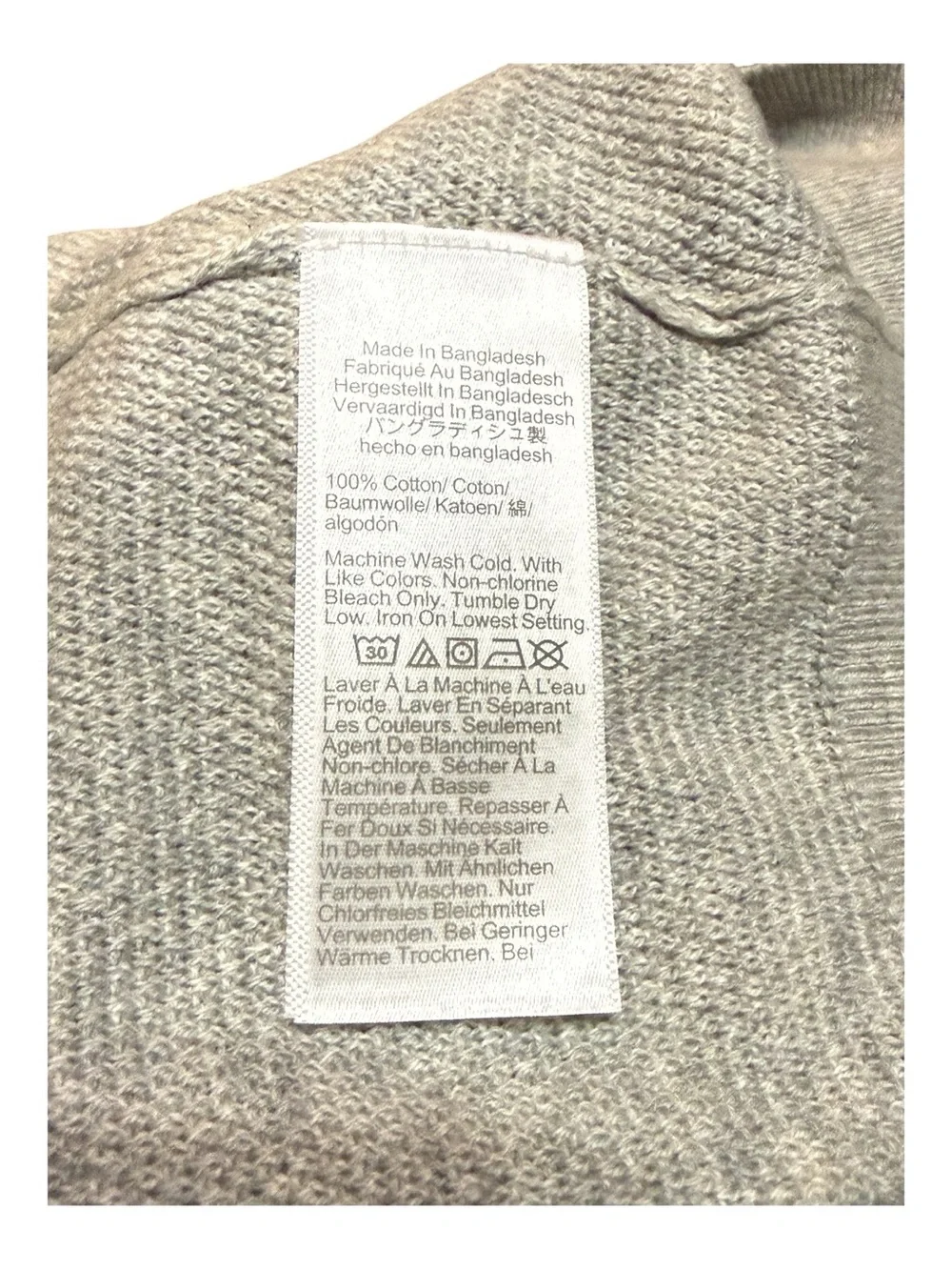 J.Crew Men’s 100% Cotton Gray Crewneck Sweater S L XL NWT